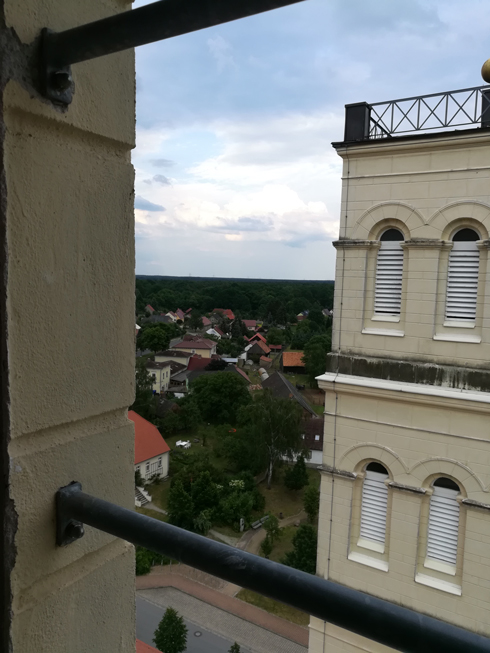 Richtung Oberspreewald mit Glockenturm Richtung Oberspreewald mit Glockenturm
